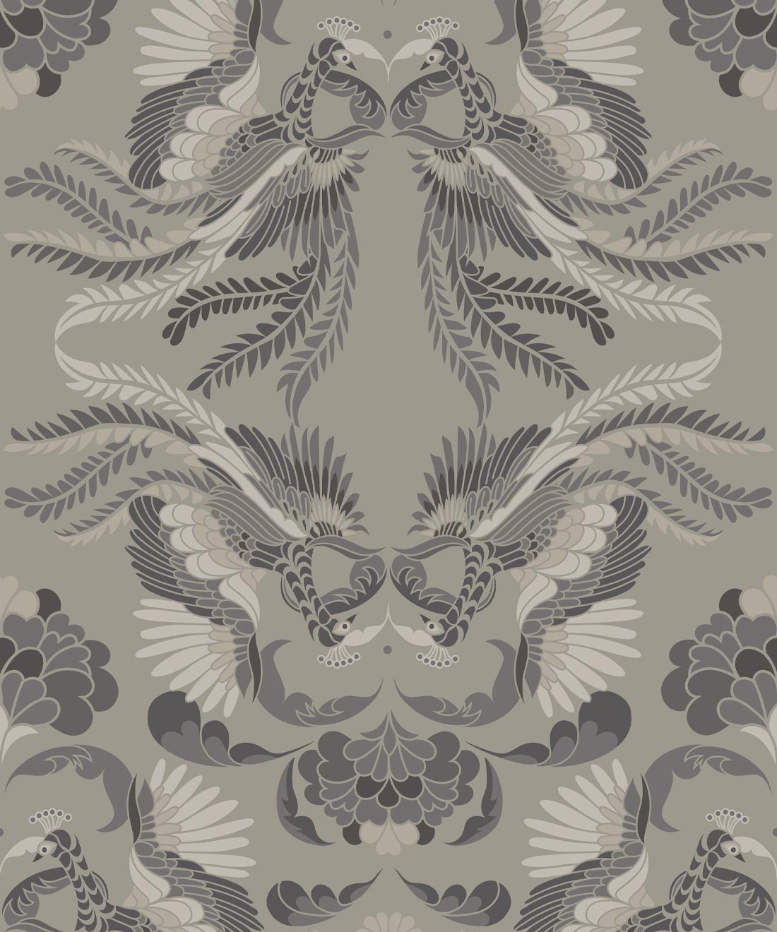 Prancing Peacocks Wallpaper