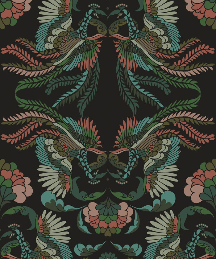 Prancing Peacocks Wallpaper