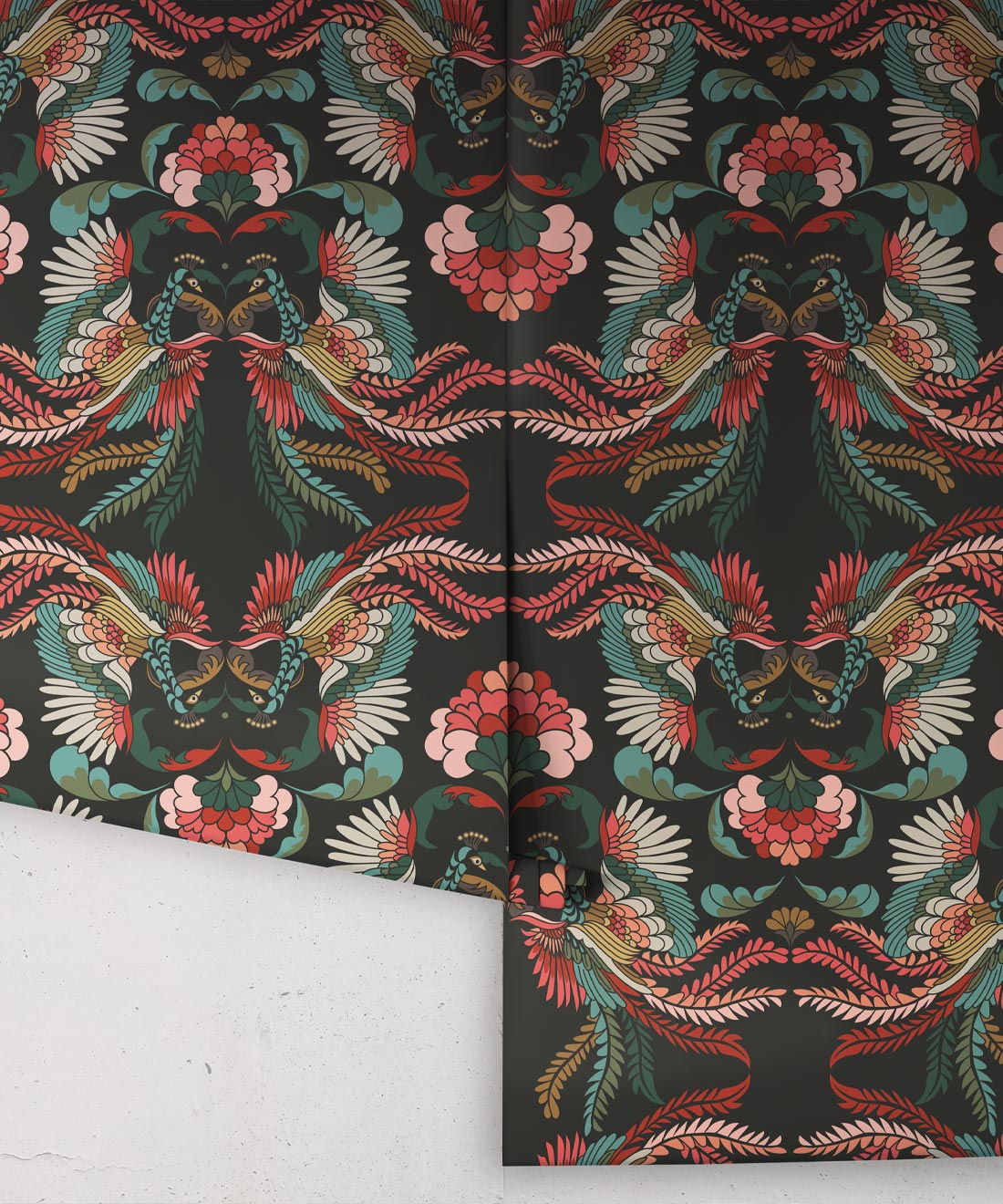 Prancing Peacocks Wallpaper