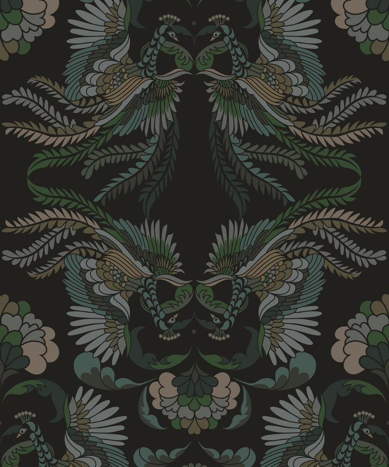 Prancing Peacocks Wallpaper