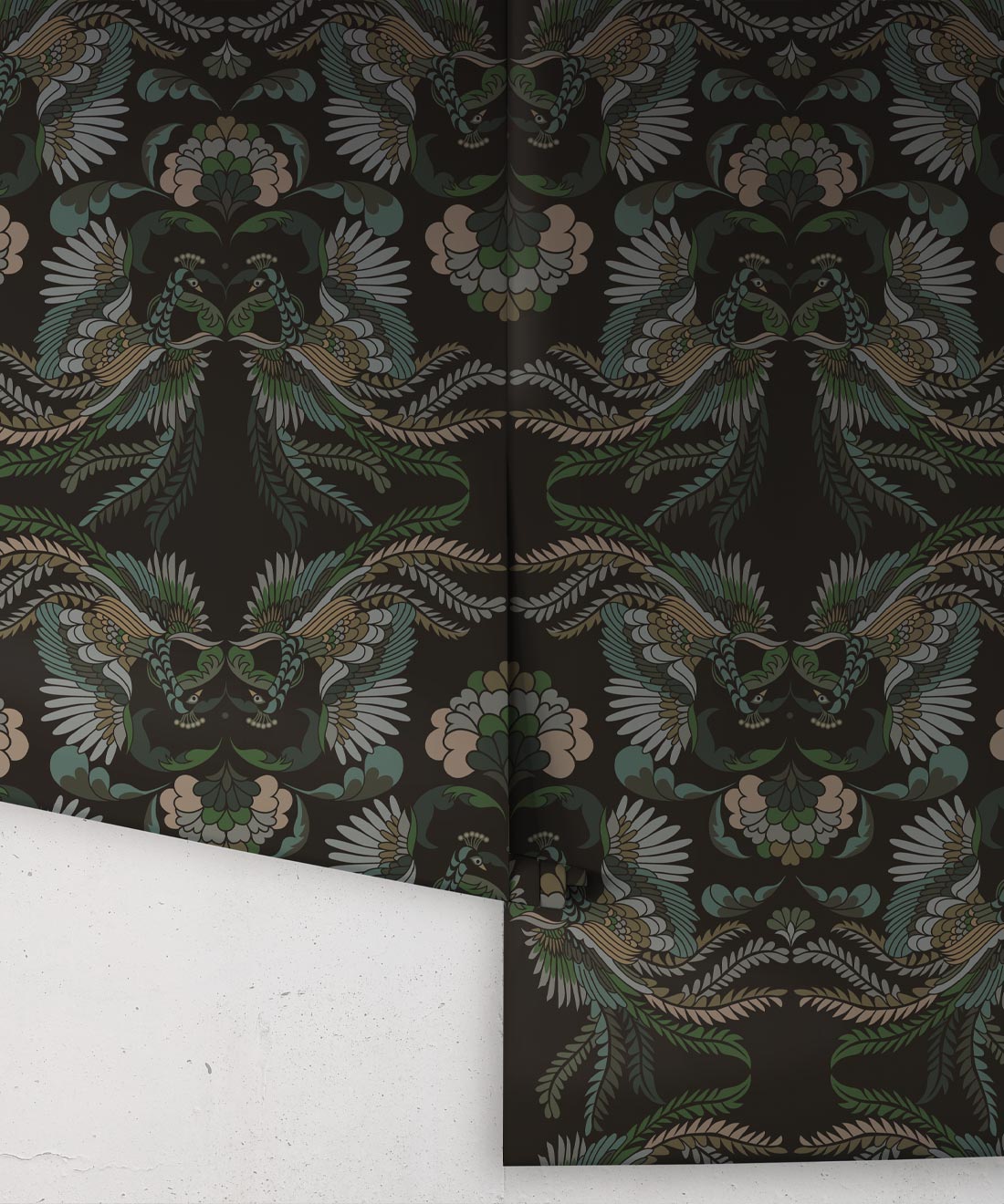 Prancing Peacocks Wallpaper