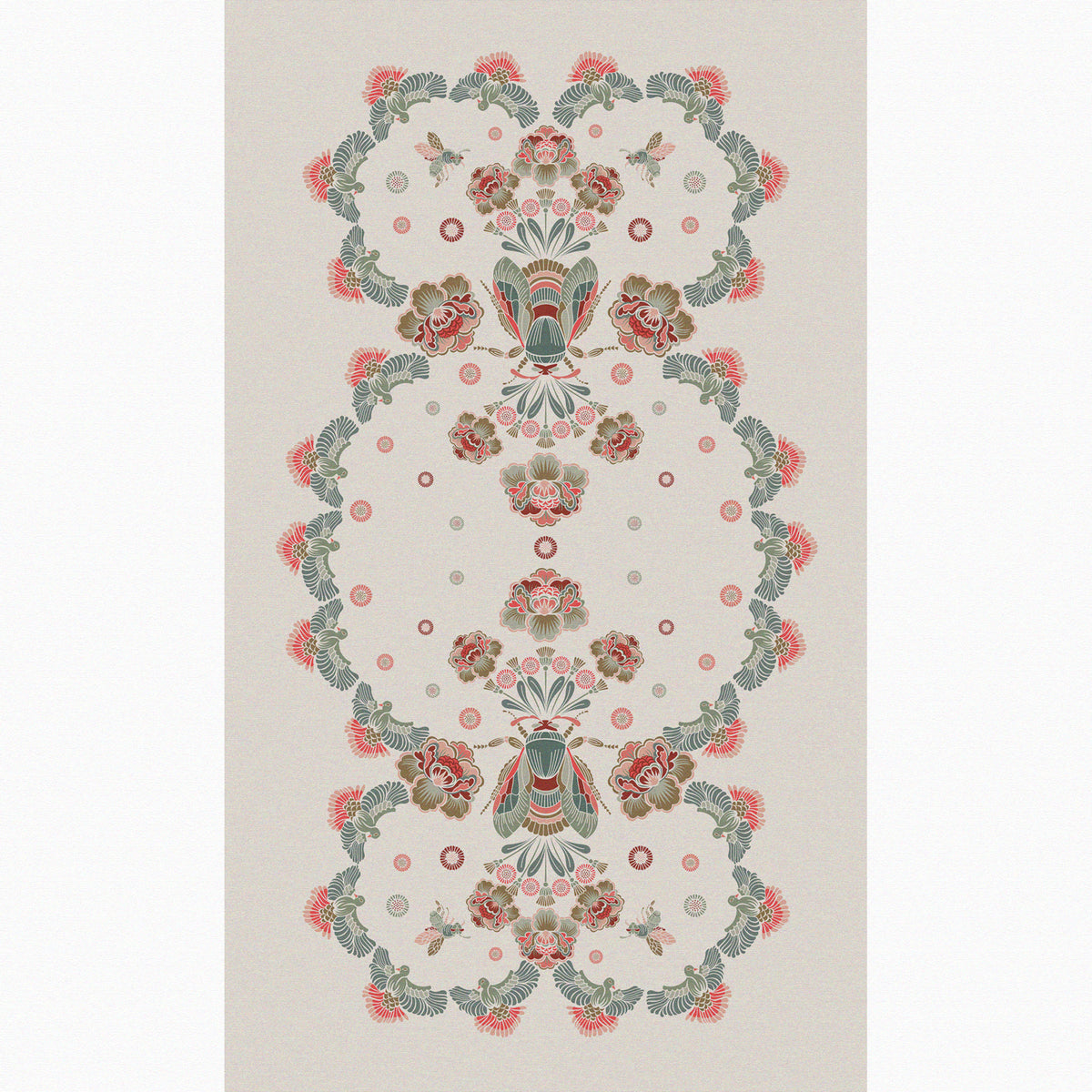 "Honeybee Border" Linen Tablecloth