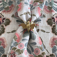 "Honeybee" Linen Napkins - SET OF 4