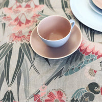 "Gumnut Paradise" Linen Tablecloth - Wheat