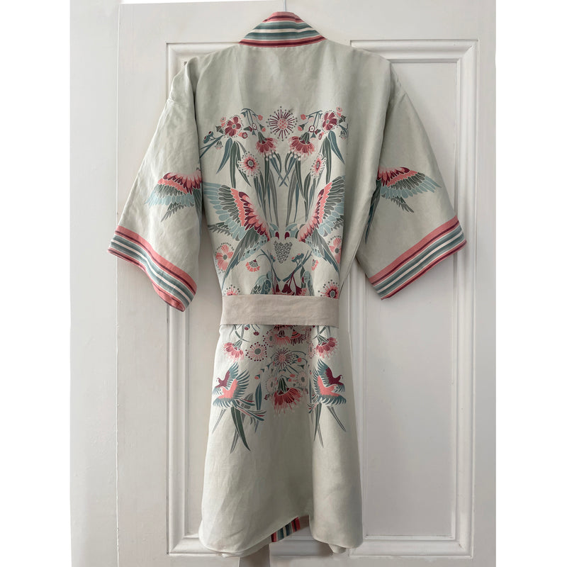 SILK LINEN KIMONO - The INES