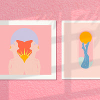 ART PRINT - SUN + MOON SERIES - So It Flows by Seek Love Keep