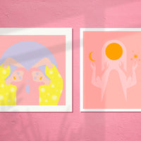ART PRINT - SUN + MOON SERIES - Thankful Song by Seek Love Keep
