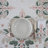 "Wattle Delight" Linen Napkins - Silver - SET OF 4
