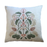 "Wattle Delight" Linen Cushion Cover  - Silver