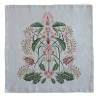 "Wattle Delight" Linen Napkins - Silver - SET OF 4