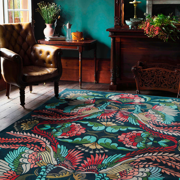 Golden Peacock Rug