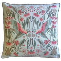 "Gumnut Paradise" Linen 50cm Cushion Cover - Sky Blue