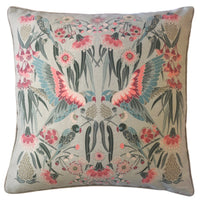 "Gumnut Paradise" Linen 50cm Cushion Cover - Wheat
