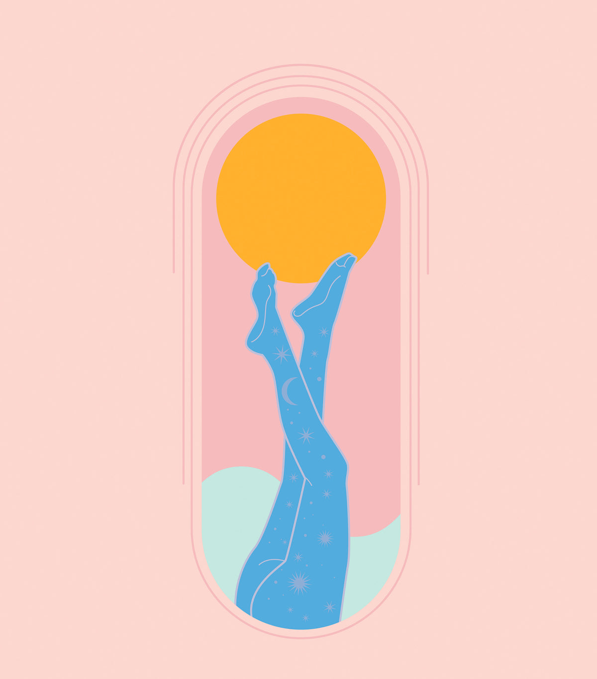 ART PRINT - SUN + MOON SERIES - So It Flows by Seek Love Keep